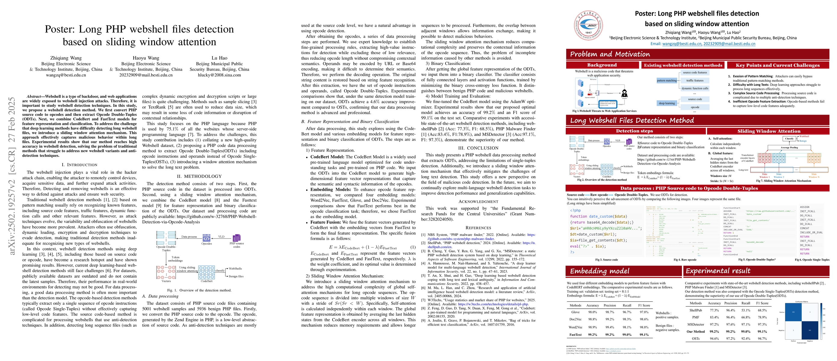 Thumbnail for Poster: Long PHP webshell files detection based on sliding window
  attention