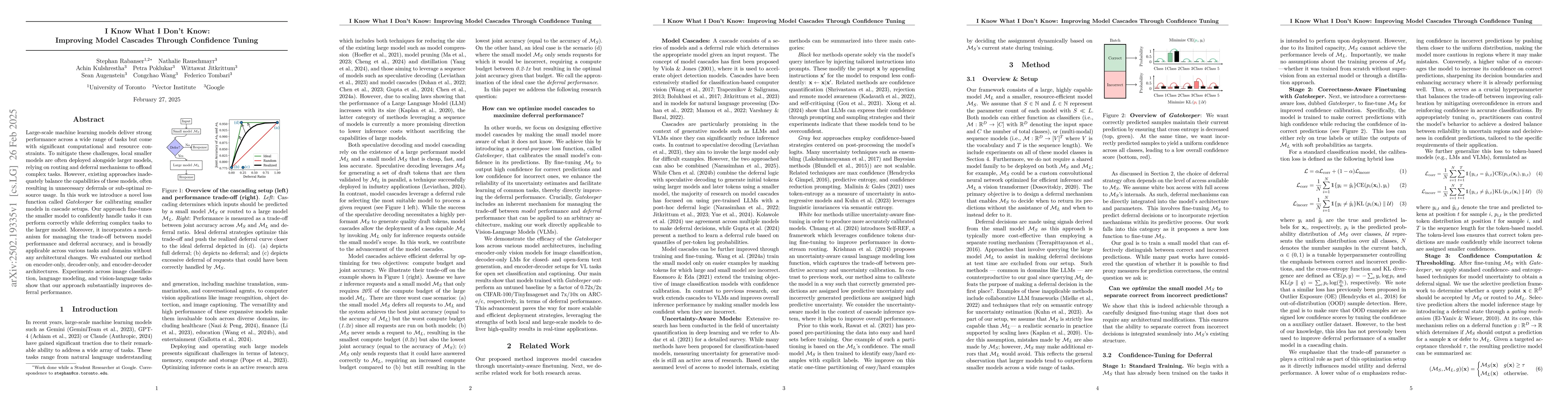Thumbnail for I Know What I Don't Know: Improving Model Cascades Through Confidence
  Tuning