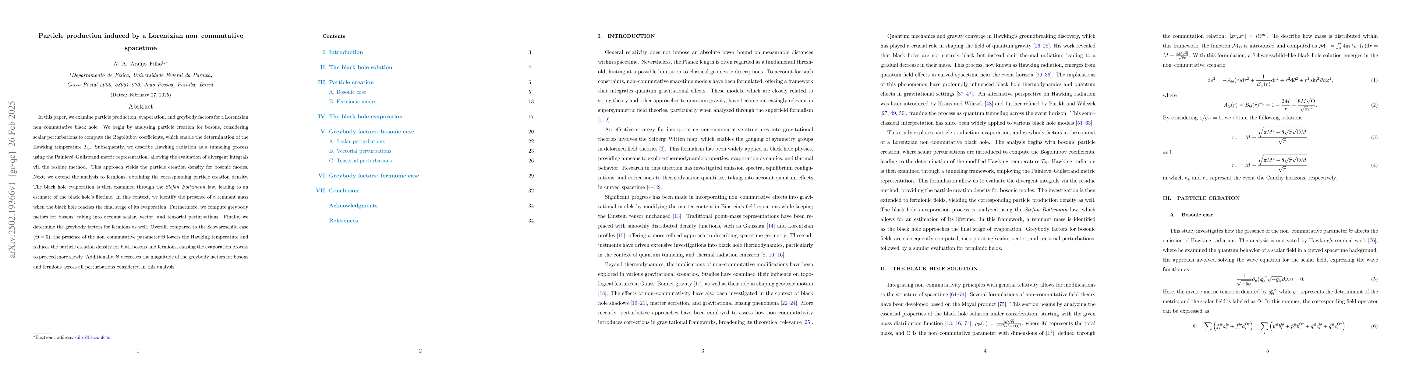 Thumbnail for Particle production induced by a Lorentzian non-commutative spacetime