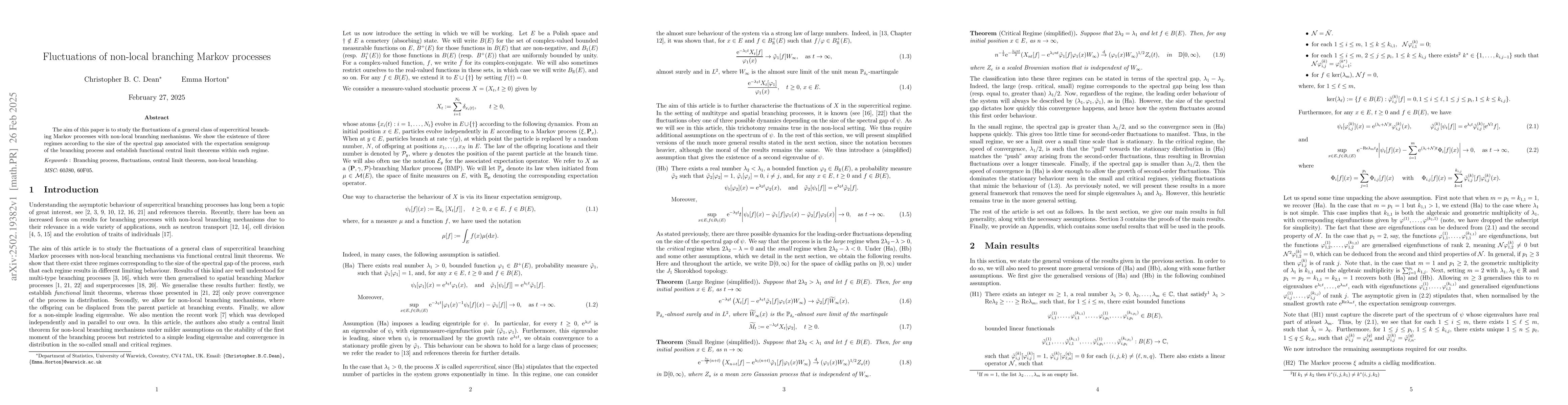 Thumbnail for Fluctuations of non-local branching Markov processes