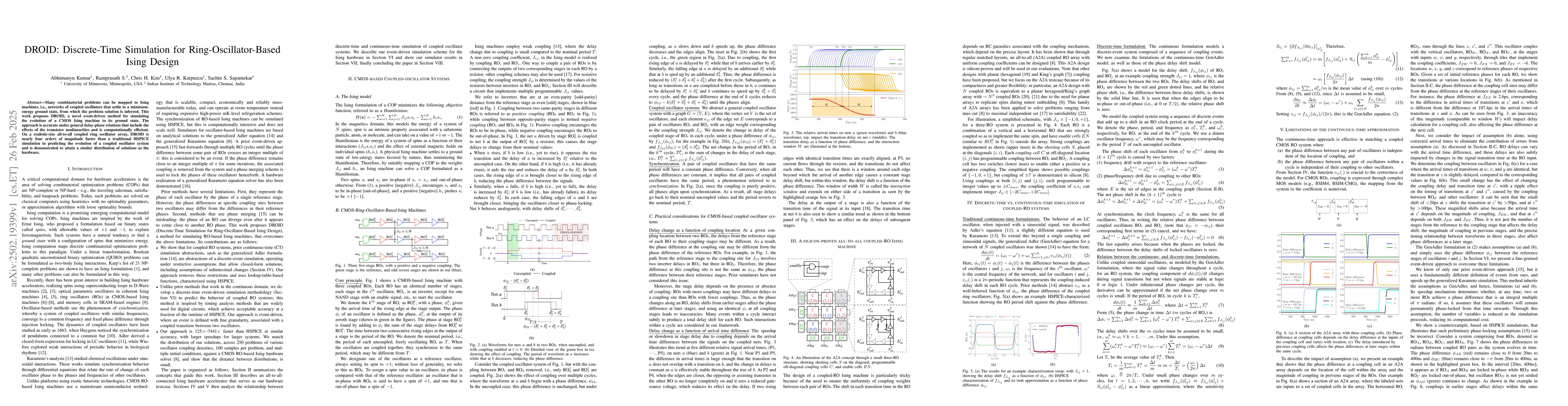 Thumbnail for DROID: Discrete-Time Simulation for Ring-Oscillator-Based Ising Design