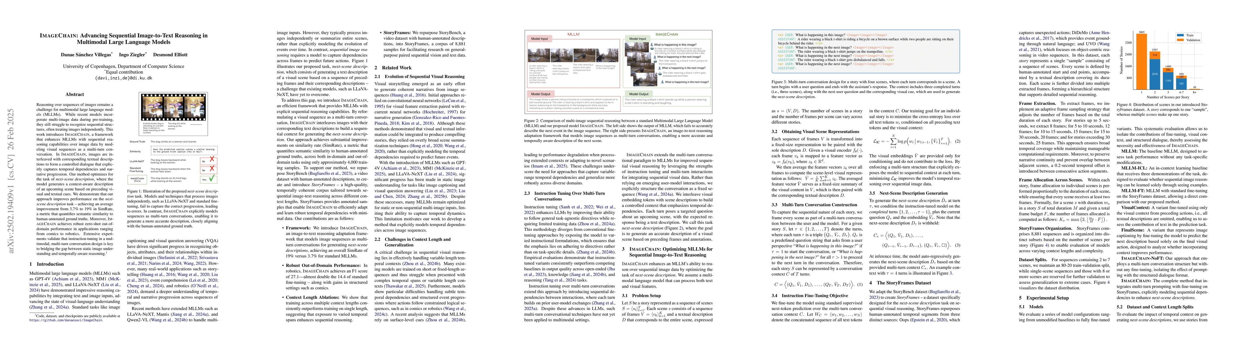 Thumbnail for ImageChain: Advancing Sequential Image-to-Text Reasoning in Multimodal
  Large Language Models