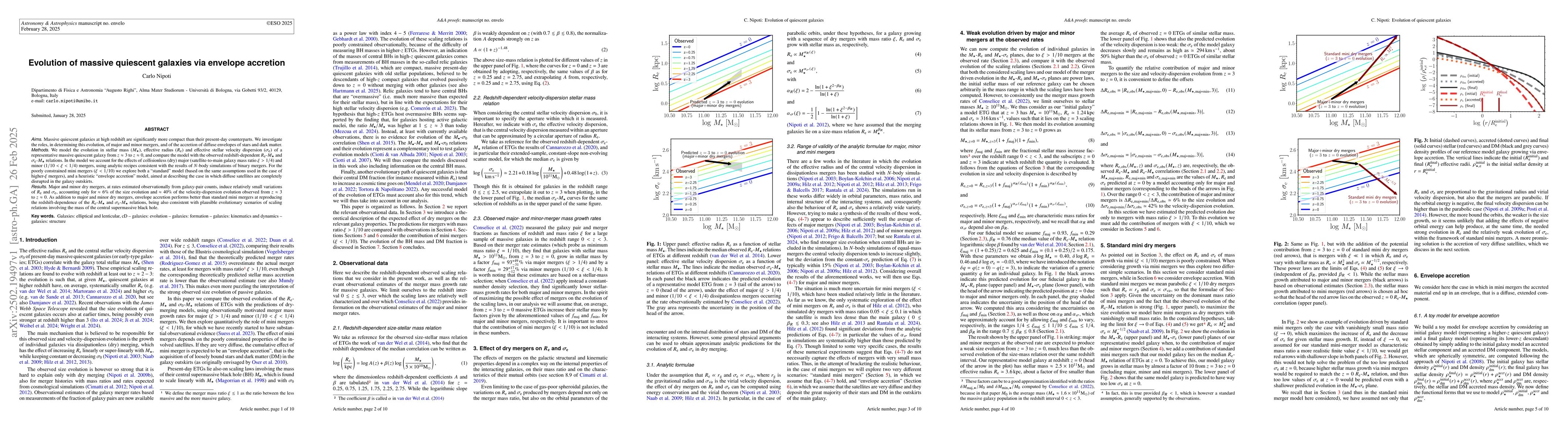Thumbnail for Evolution of massive quiescent galaxies via envelope accretion