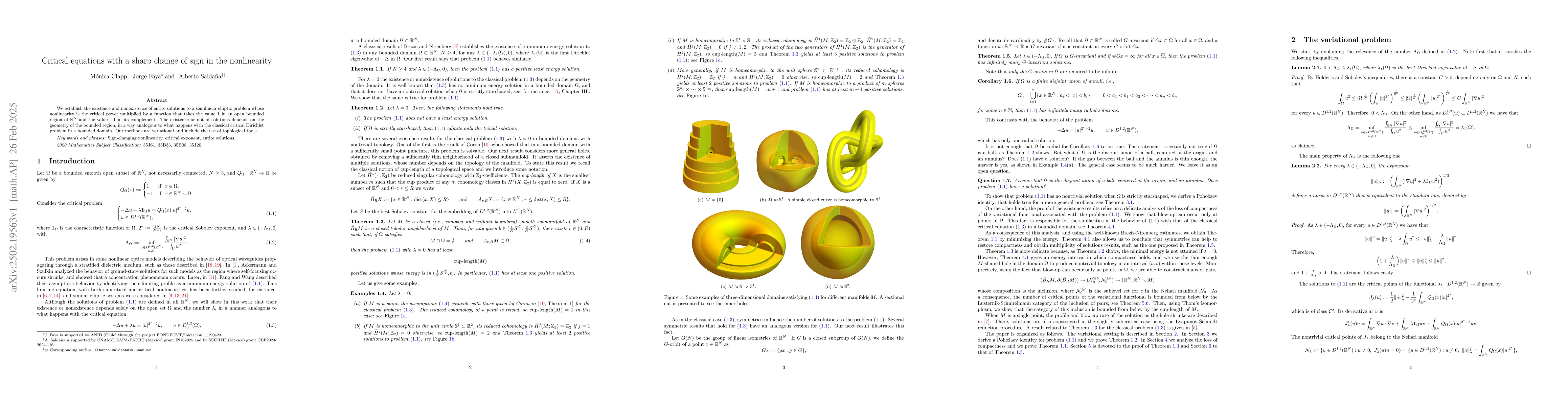 Thumbnail for Critical equations with a sharp change of sign in the nonlinearity
