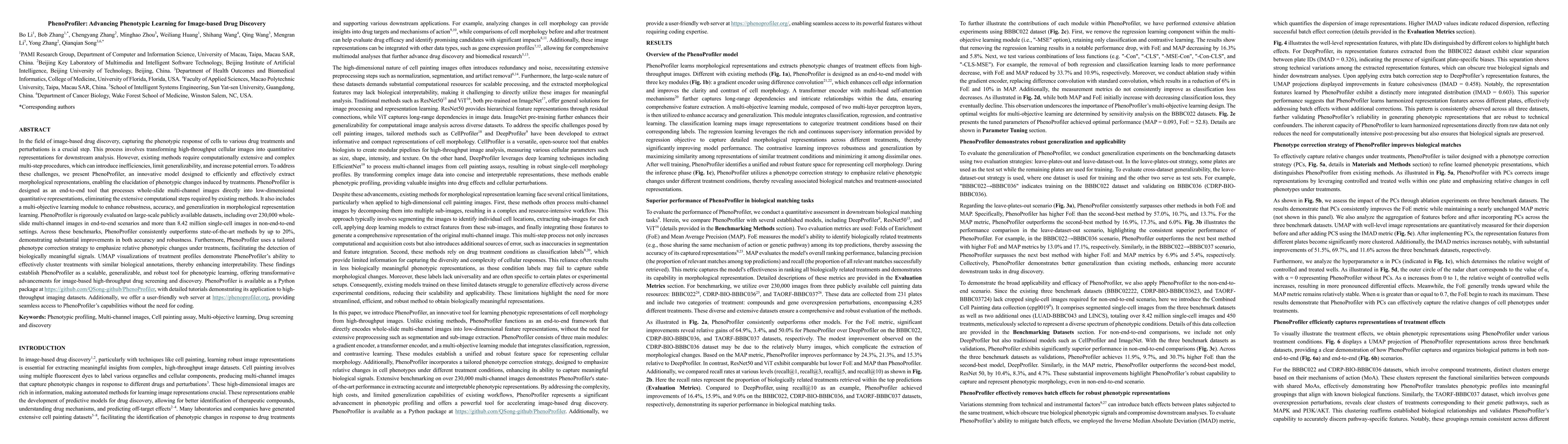 Thumbnail for PhenoProfiler: Advancing Phenotypic Learning for Image-based Drug
  Discovery