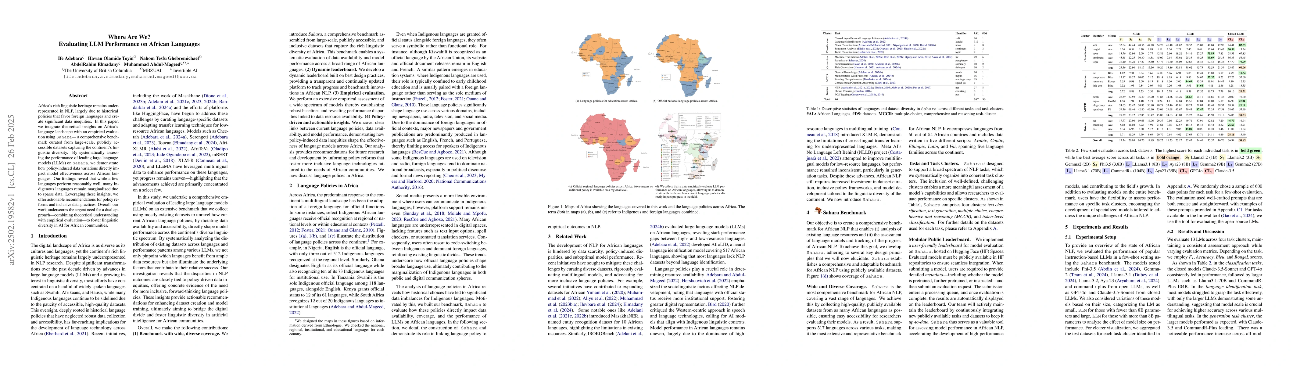 Thumbnail for Where Are We? Evaluating LLM Performance on African Languages