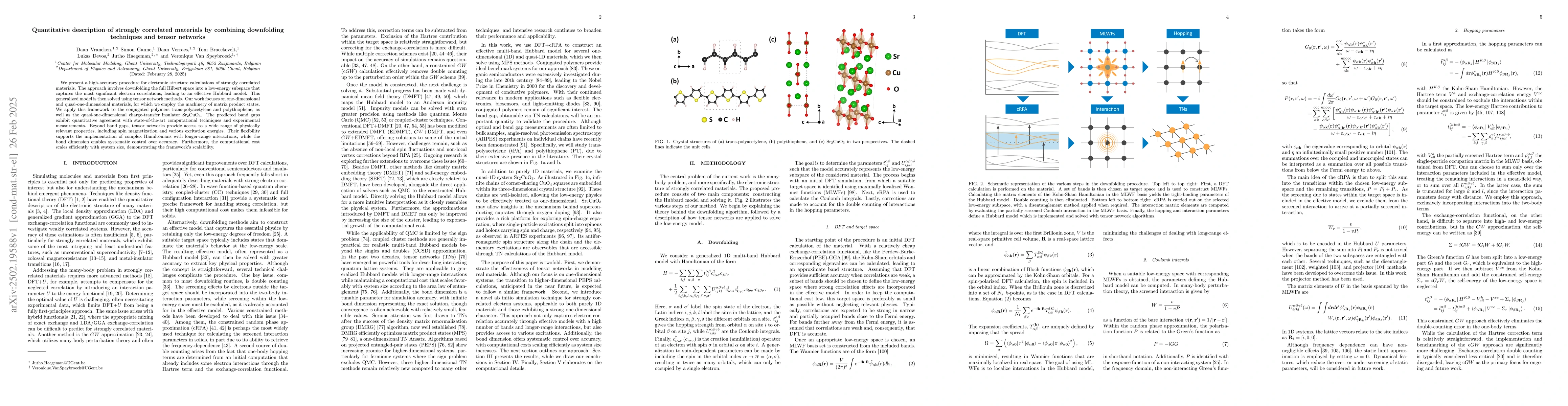 Thumbnail for Quantitative description of strongly correlated materials by combining
  downfolding techniques and tensor networks