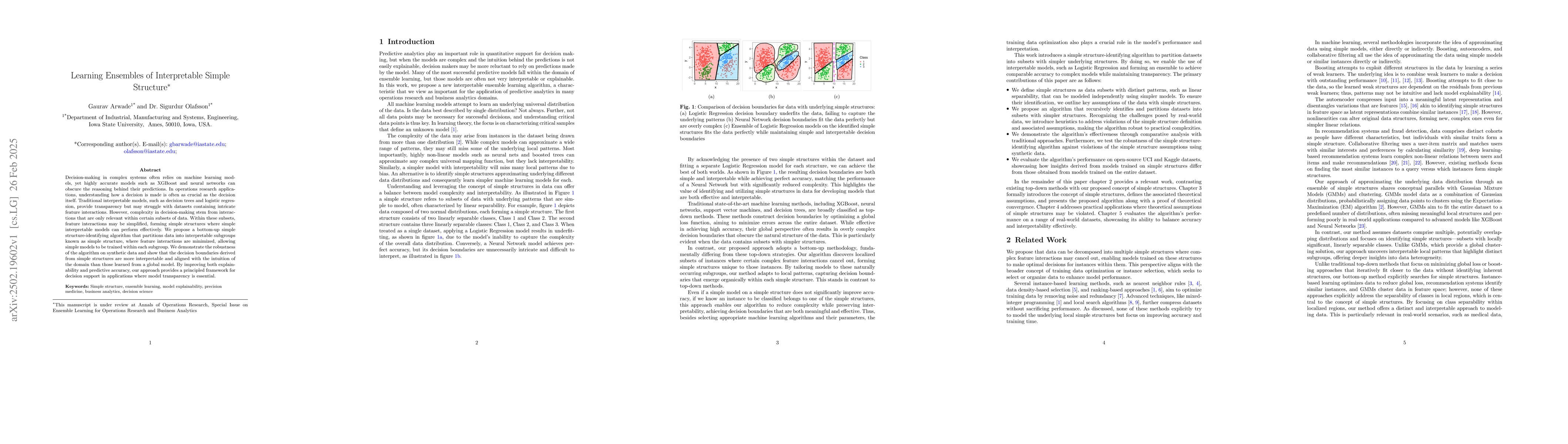 Thumbnail for Learning Ensembles of Interpretable Simple Structure