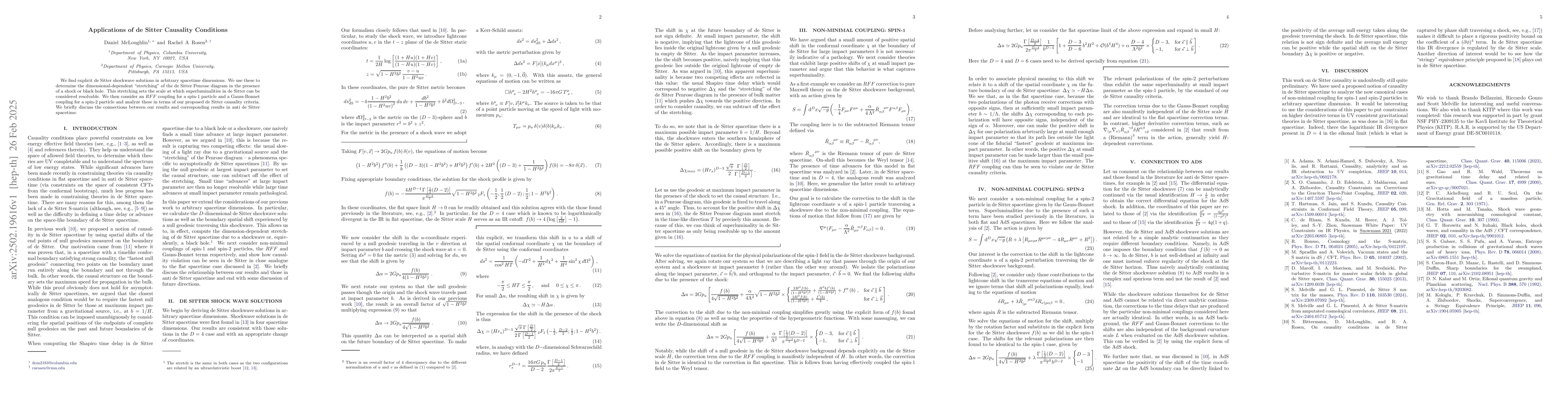 Thumbnail for Applications of de Sitter Causality Conditions
