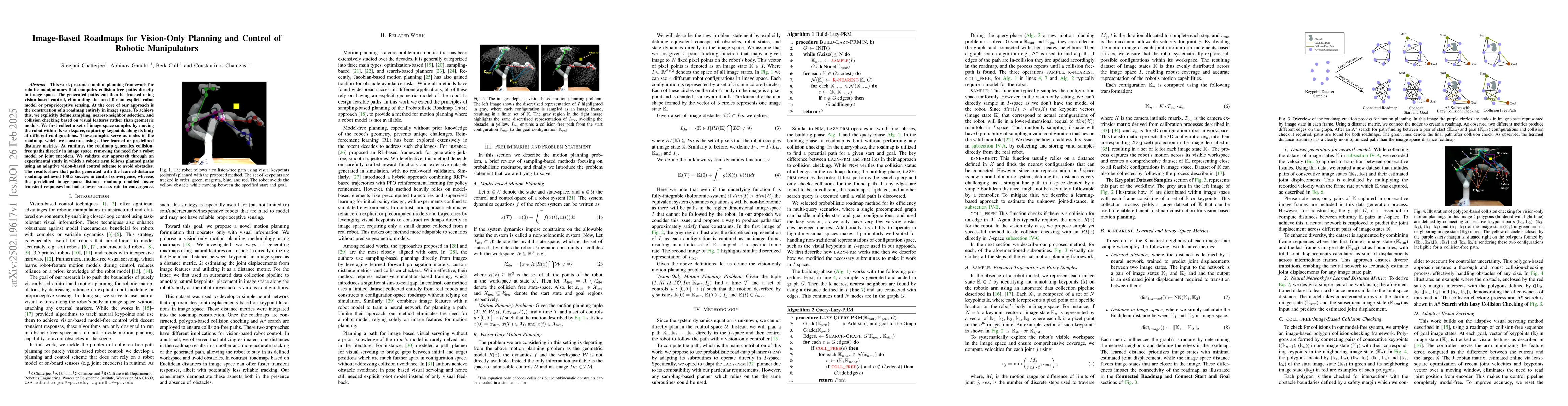 Thumbnail for Image-Based Roadmaps for Vision-Only Planning and Control of Robotic
  Manipulators