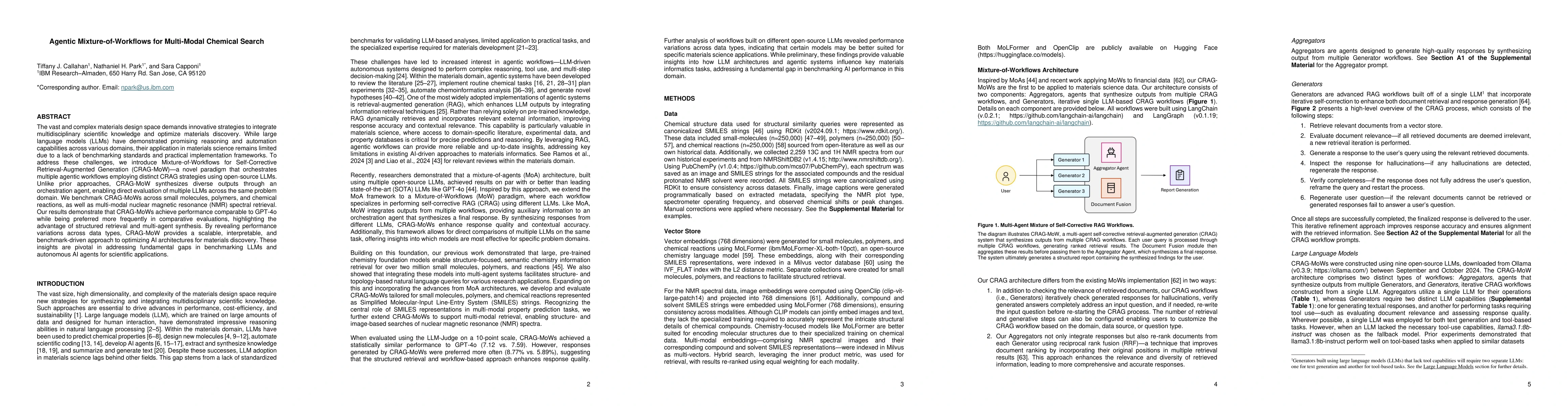 Thumbnail for Agentic Mixture-of-Workflows for Multi-Modal Chemical Search