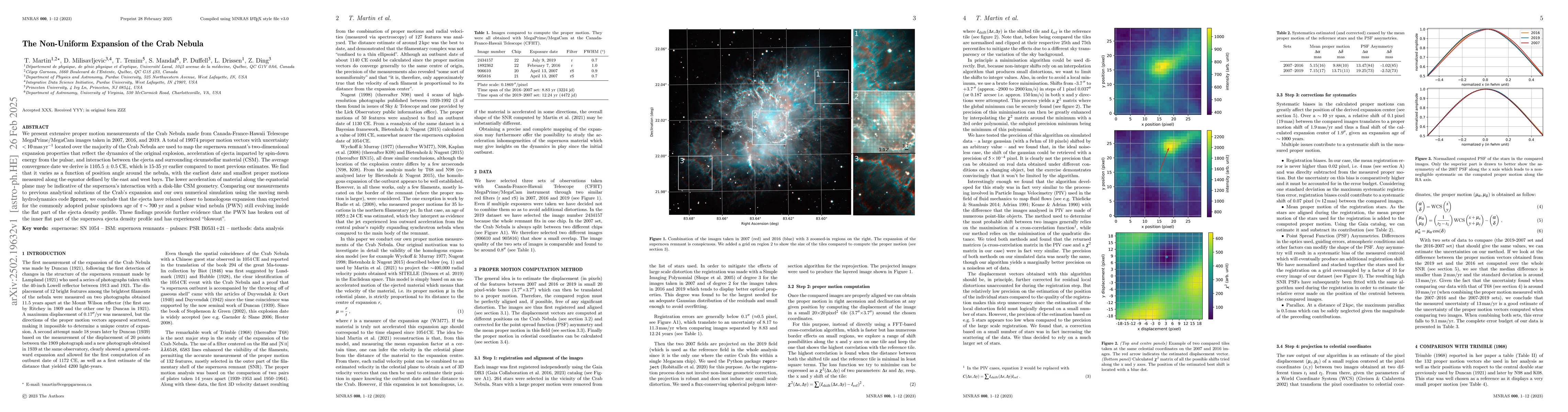 Thumbnail for The Non-Uniform Expansion of the Crab Nebula