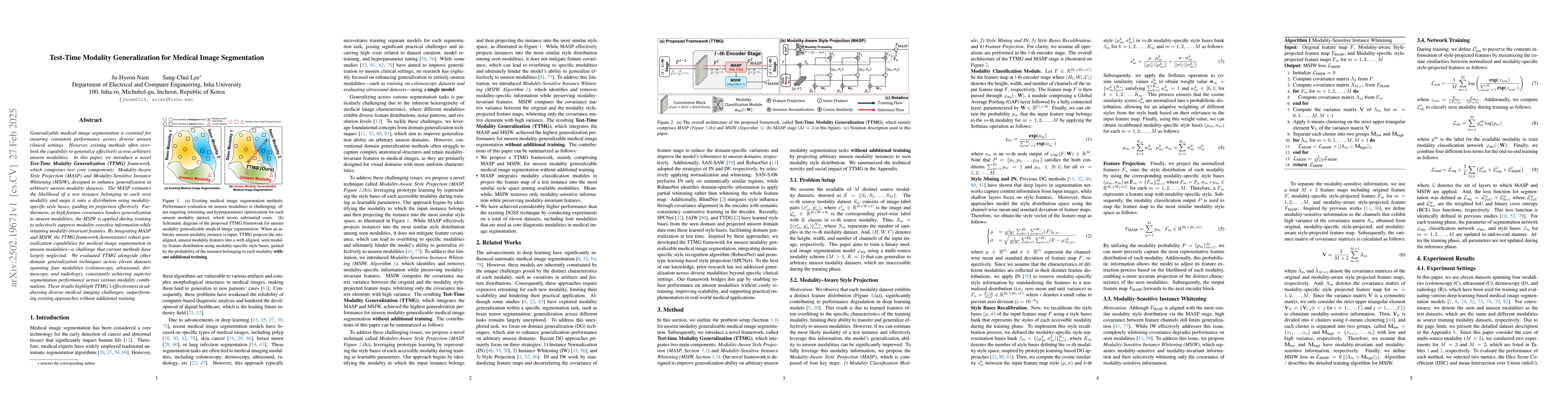 Thumbnail for Test-Time Modality Generalization for Medical Image Segmentation