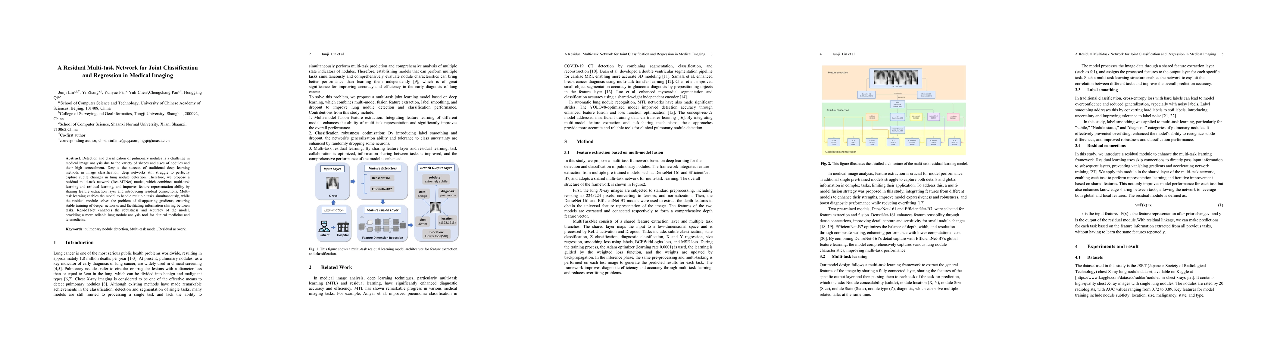 Thumbnail for A Residual Multi-task Network for Joint Classification and Regression in
  Medical Imaging