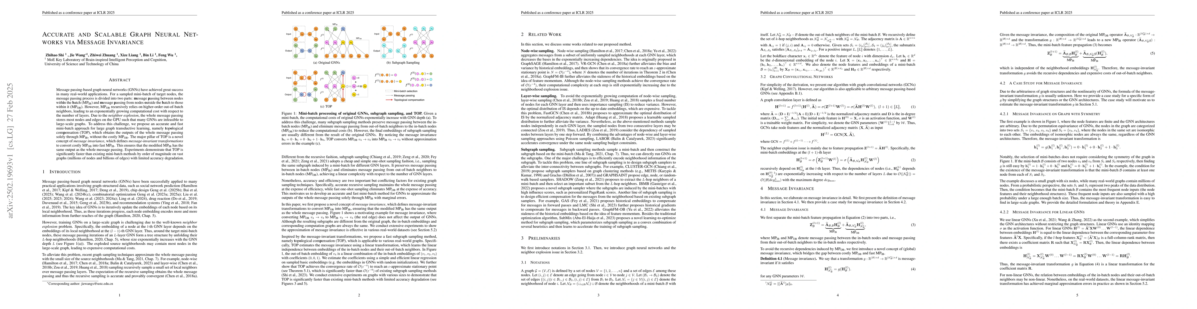 Thumbnail for Accurate and Scalable Graph Neural Networks via Message Invariance