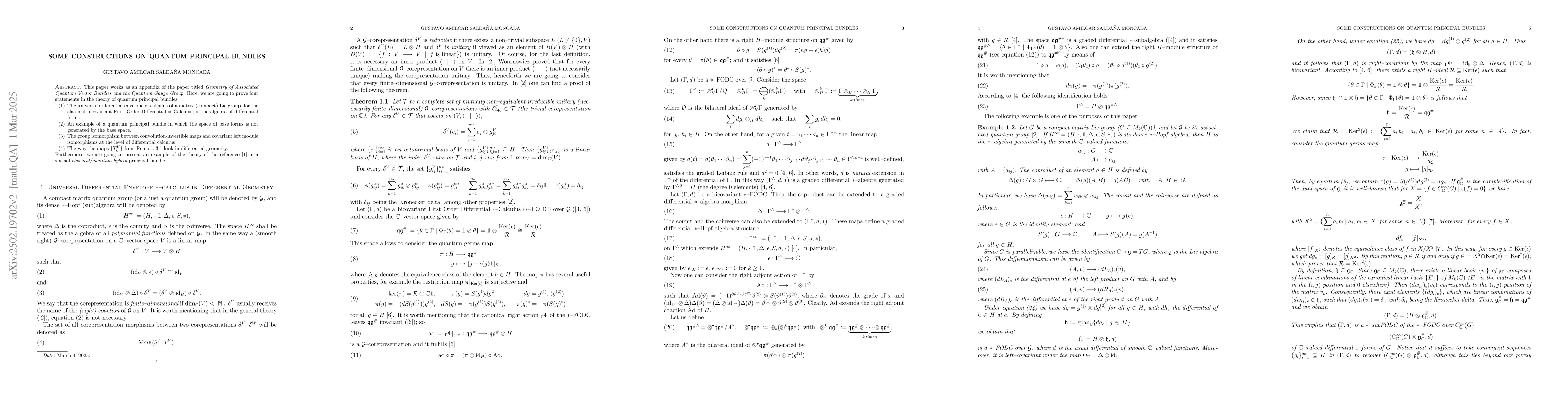 Thumbnail for Some Constructions on Quantum Principal Bundles