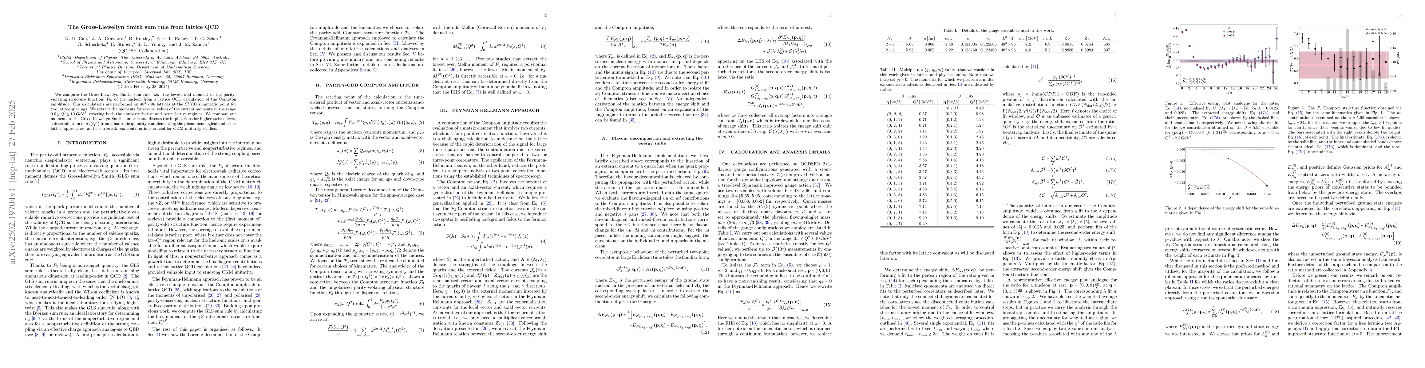Thumbnail for The Gross-Llewellyn Smith sum rule from lattice QCD