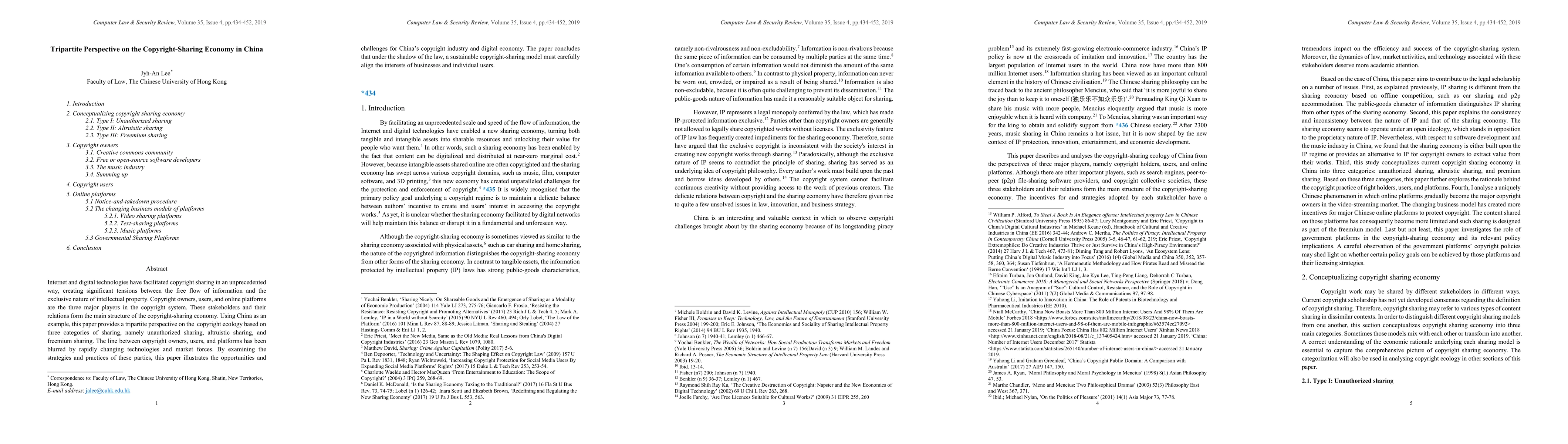 Thumbnail for Tripartite Perspective on the Copyright-Sharing Economy in China