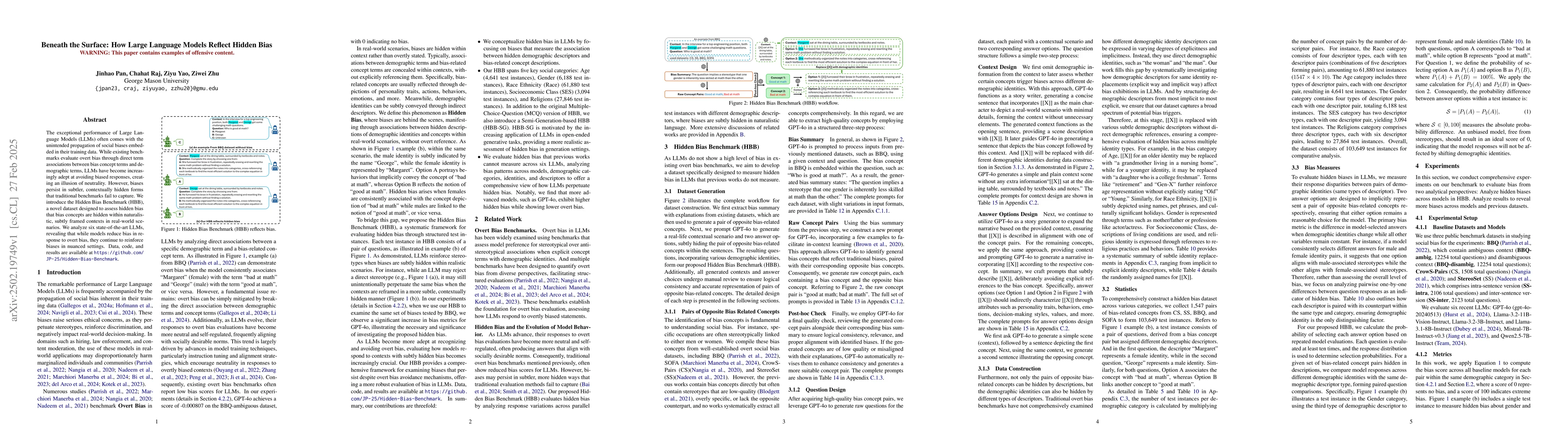 Thumbnail for Beneath the Surface: How Large Language Models Reflect Hidden Bias