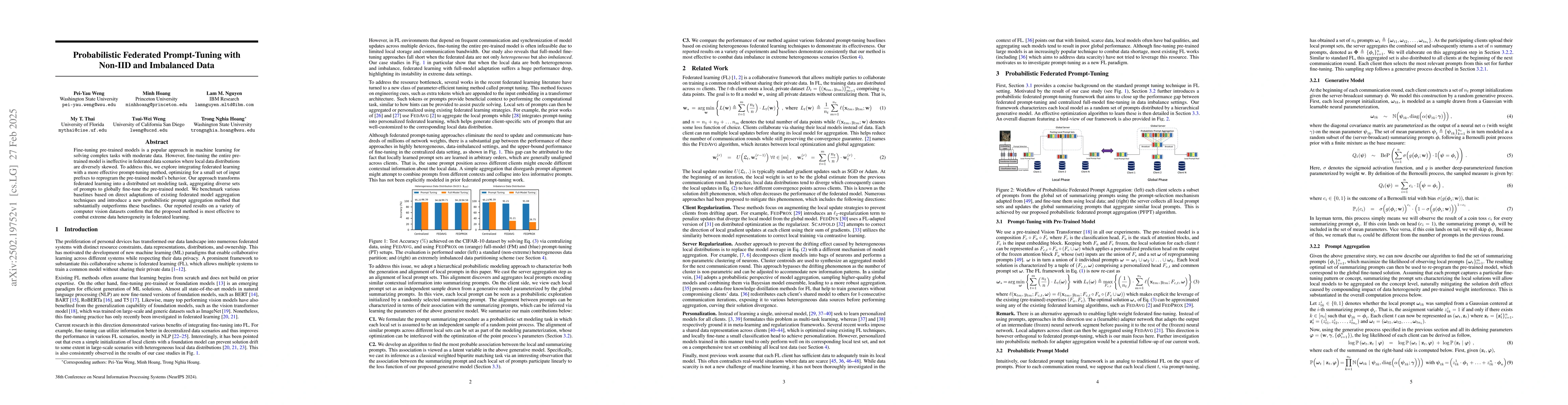 Thumbnail for Probabilistic Federated Prompt-Tuning with Non-IID and Imbalanced Data