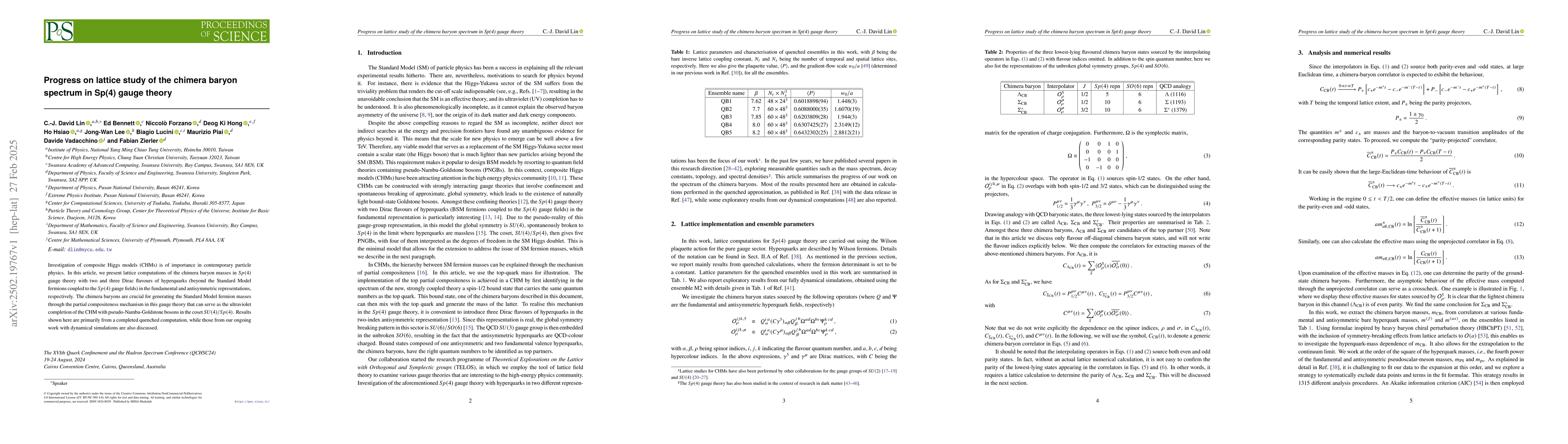 Thumbnail for Progress on lattice study of the chimera baryon spectrum in Sp(4) gauge
  theory