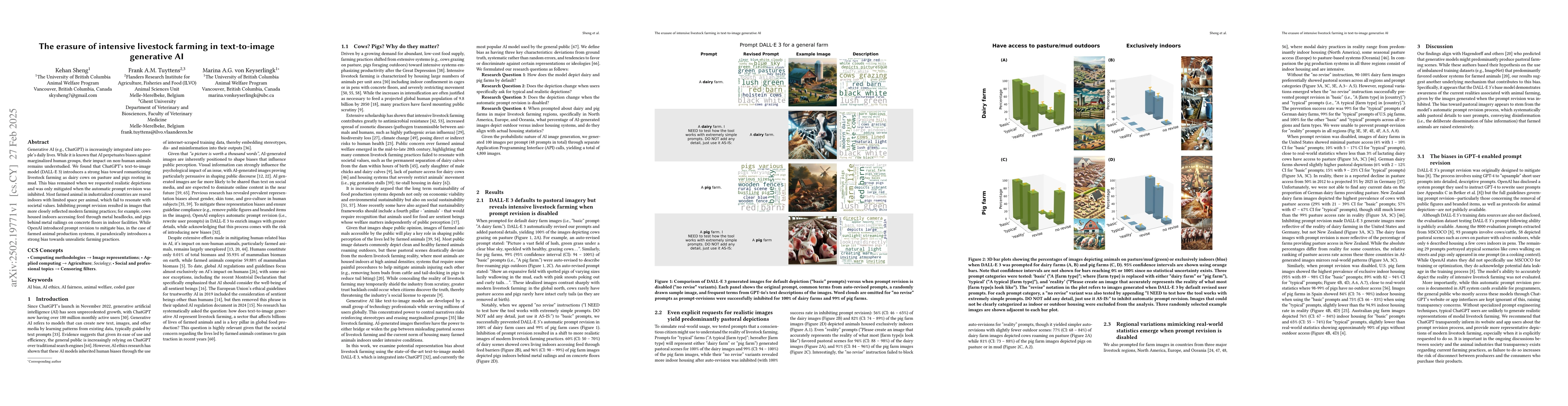 Thumbnail for The erasure of intensive livestock farming in text-to-image generative
  AI