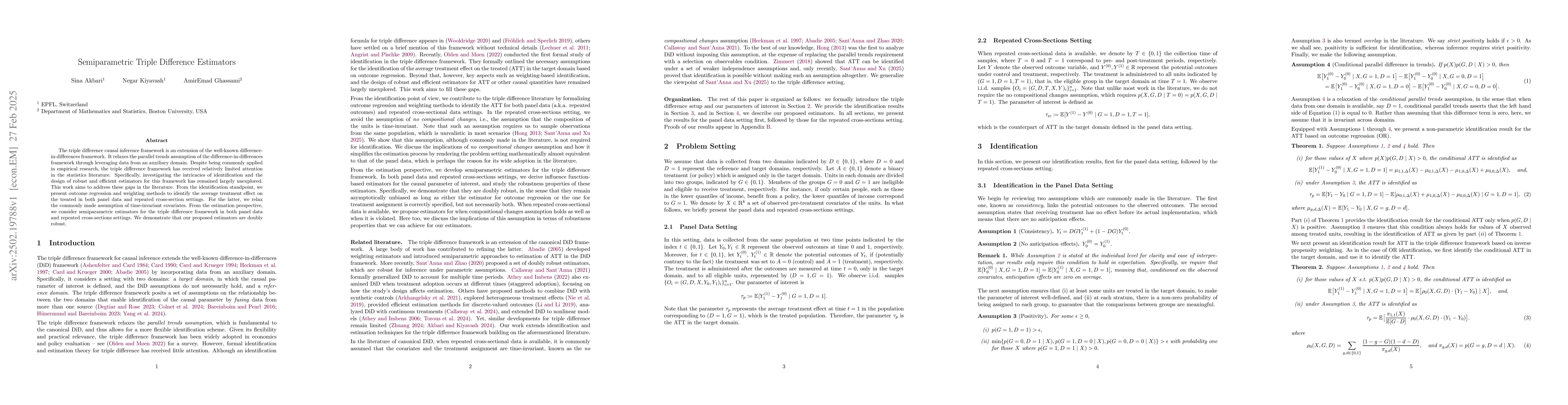 Thumbnail for Semiparametric Triple Difference Estimators