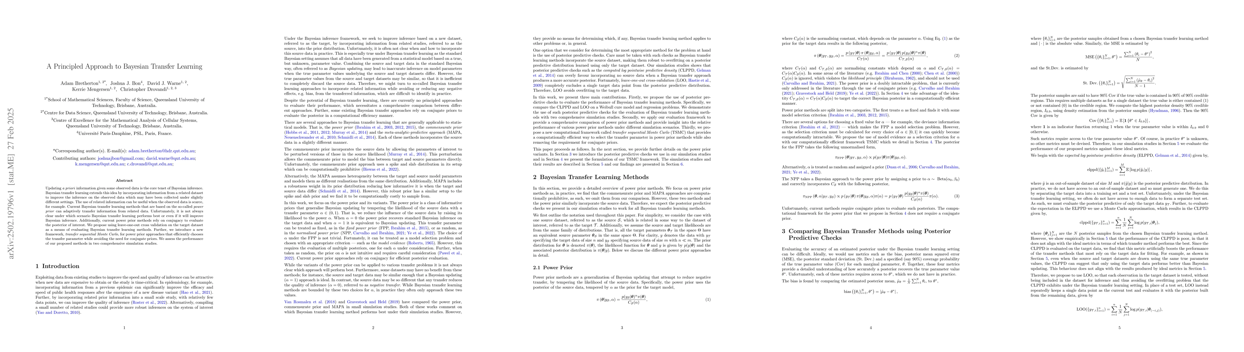 Thumbnail for A Principled Approach to Bayesian Transfer Learning