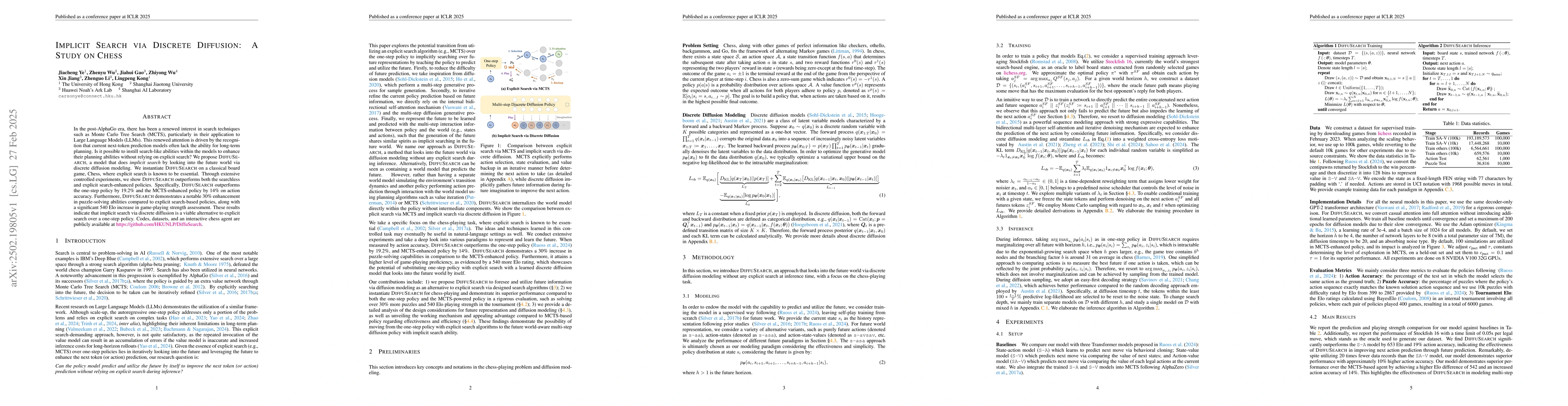 Thumbnail for Implicit Search via Discrete Diffusion: A Study on Chess