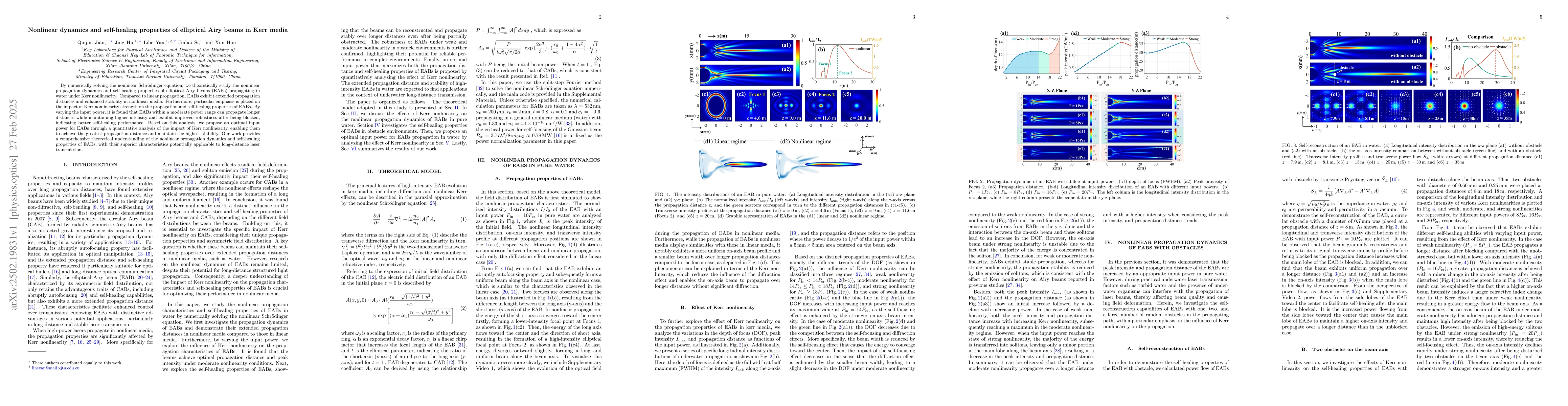 Thumbnail for Nonlinear dynamics and self-healing properties of elliptical Airy beams
  in Kerr media