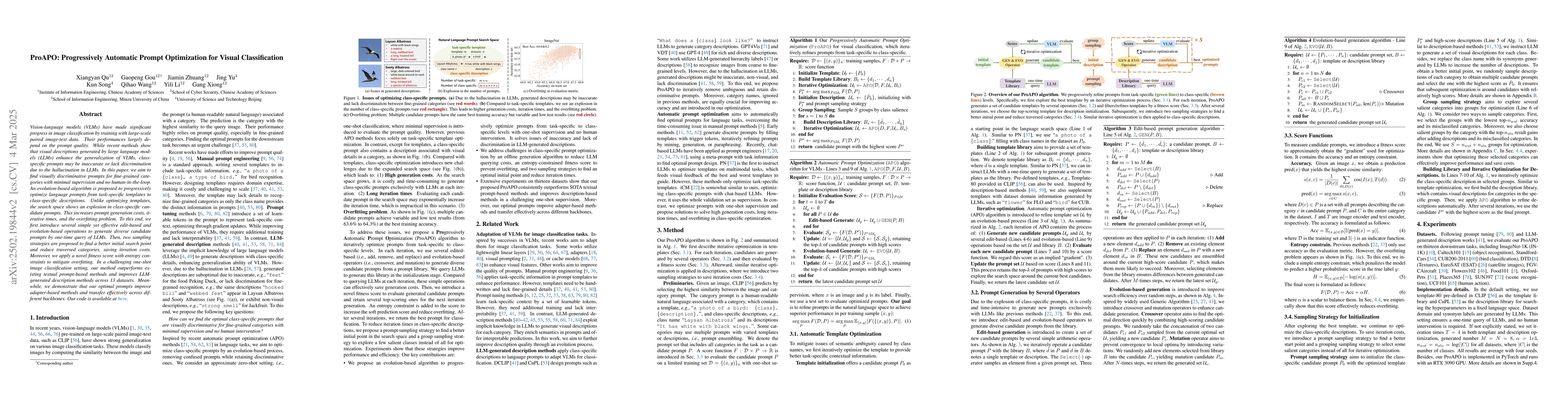 Thumbnail for ProAPO: Progressively Automatic Prompt Optimization for Visual
  Classification