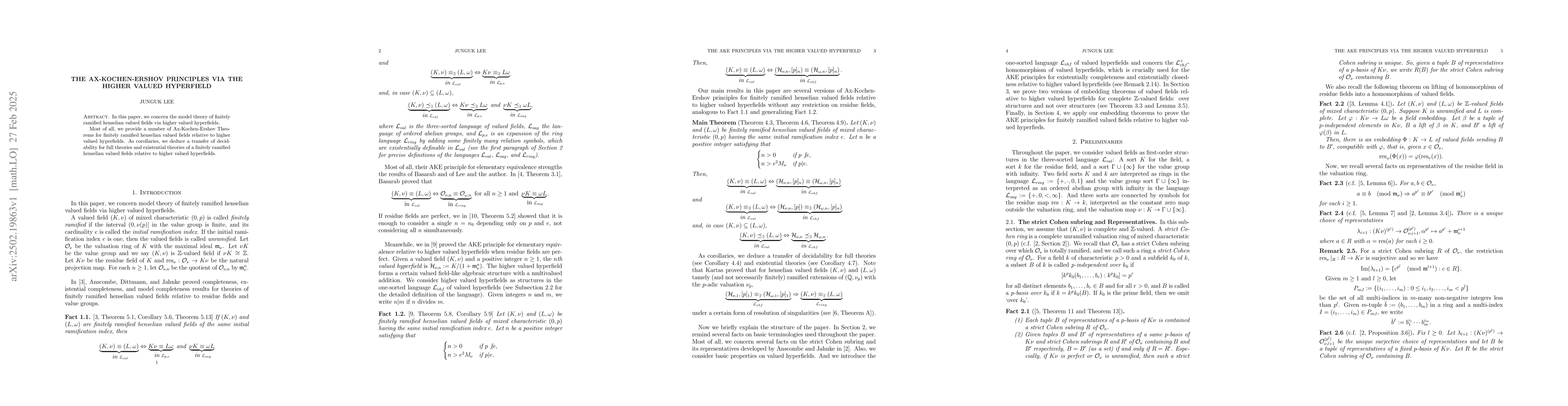 Thumbnail for The Ax-Kochen-Ershov principles via the higher valued hyperfield