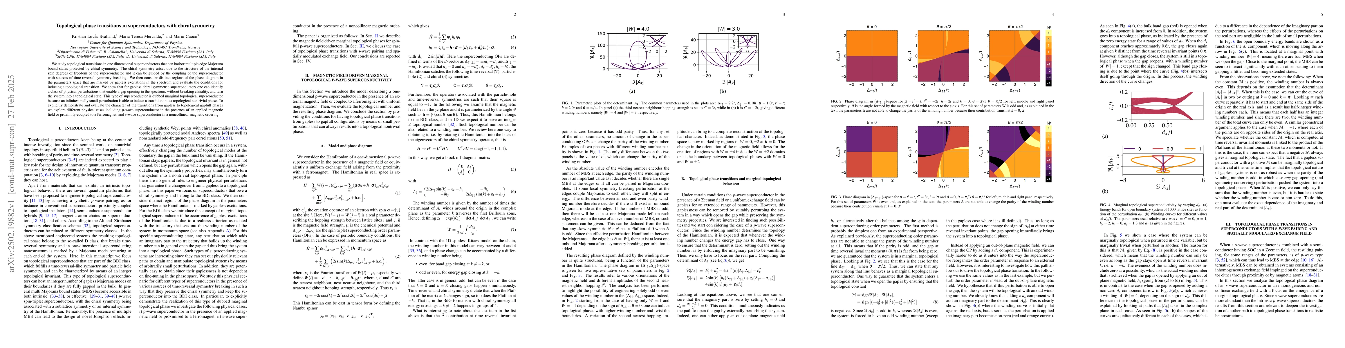 Thumbnail for Topological phase transitions in superconductors with chiral symmetry