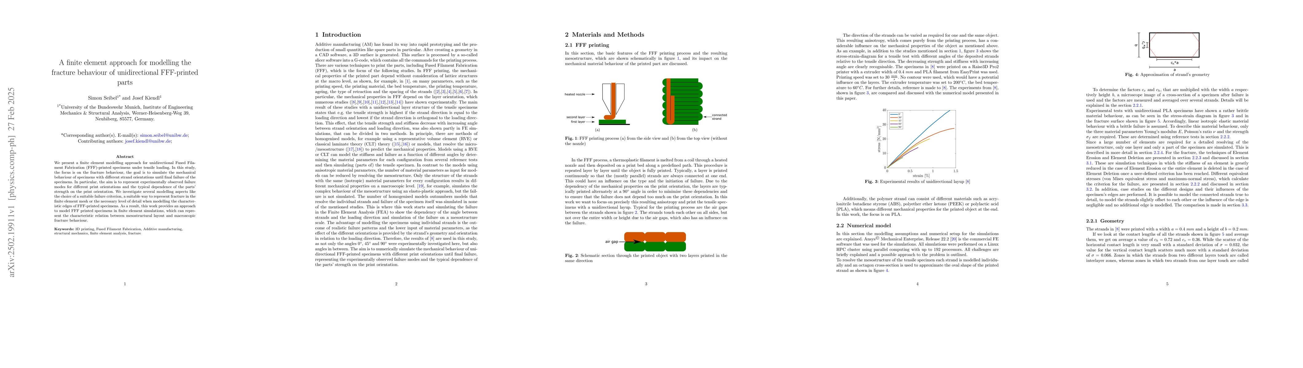 Thumbnail for A finite element approach for modelling the fracture behaviour of
  unidirectional FFF-printed parts