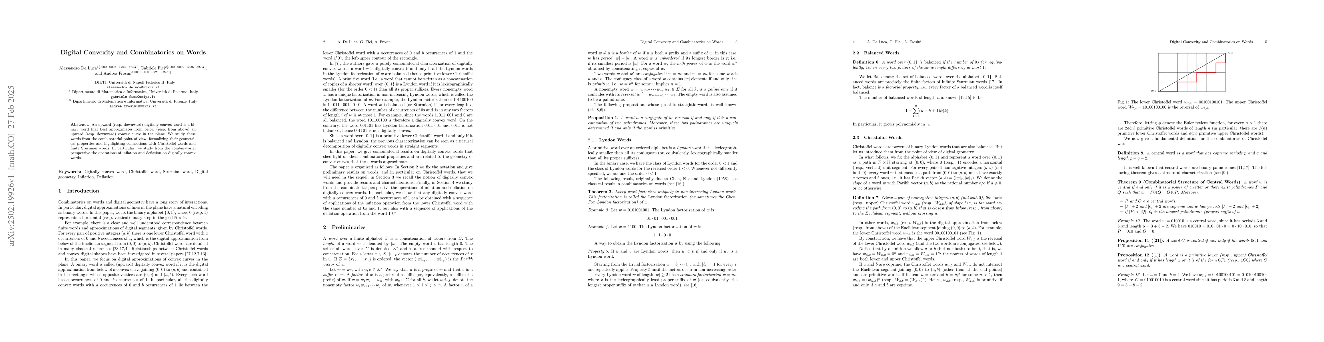 Thumbnail for Digital Convexity and Combinatorics on Words