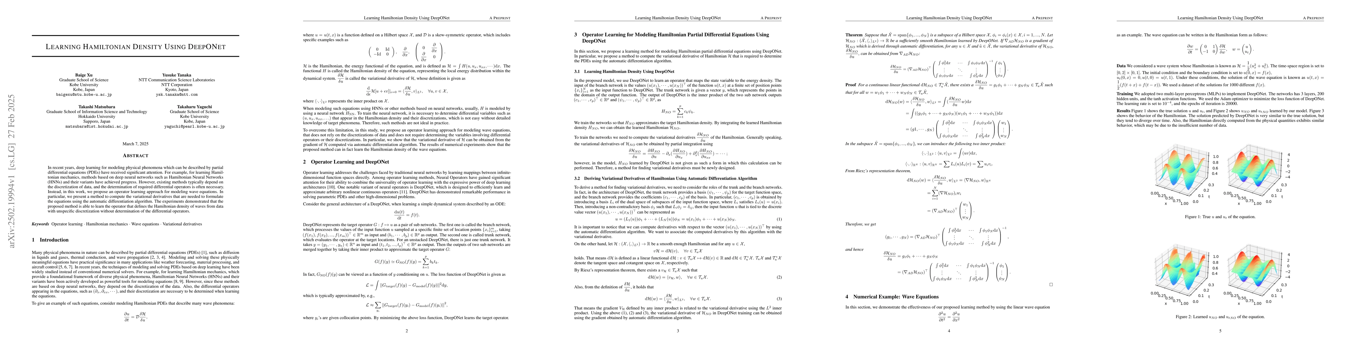 Thumbnail for Learning Hamiltonian Density Using DeepONet