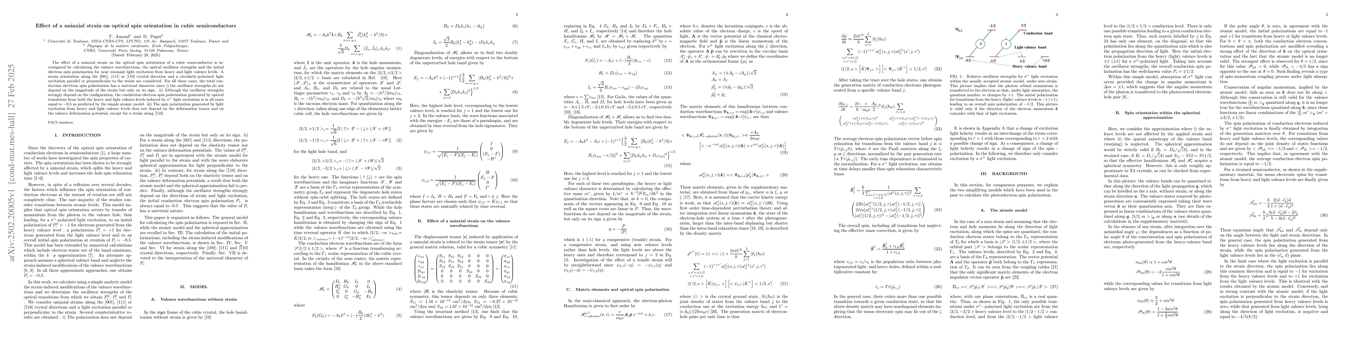Thumbnail for Effect of a uniaxial strain on optical spin orientation in cubic
  semiconductors