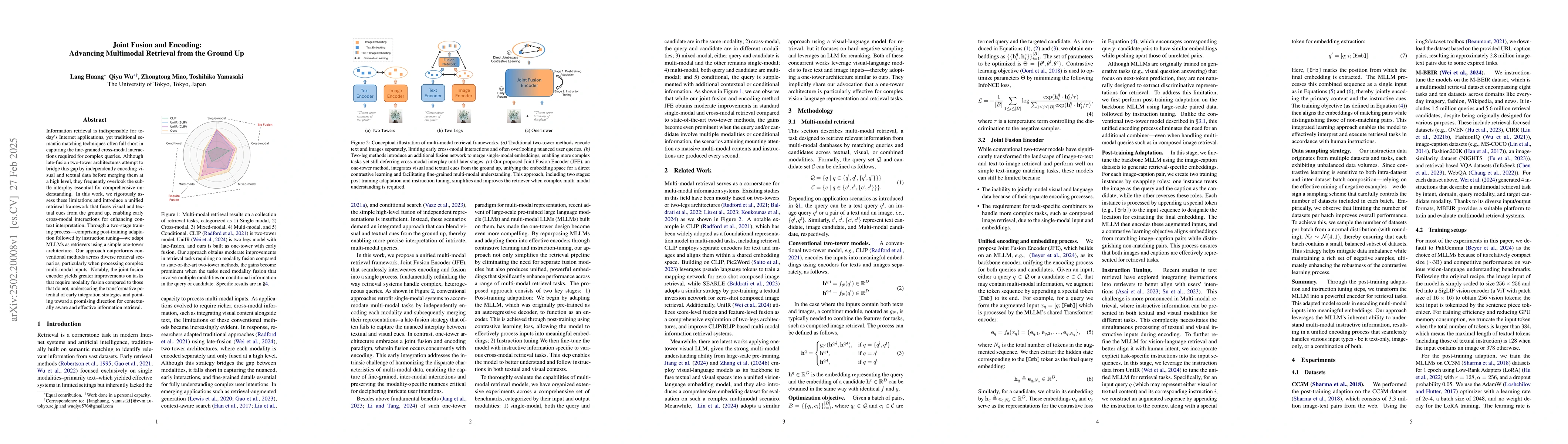 Thumbnail for Joint Fusion and Encoding: Advancing Multimodal Retrieval from the
  Ground Up