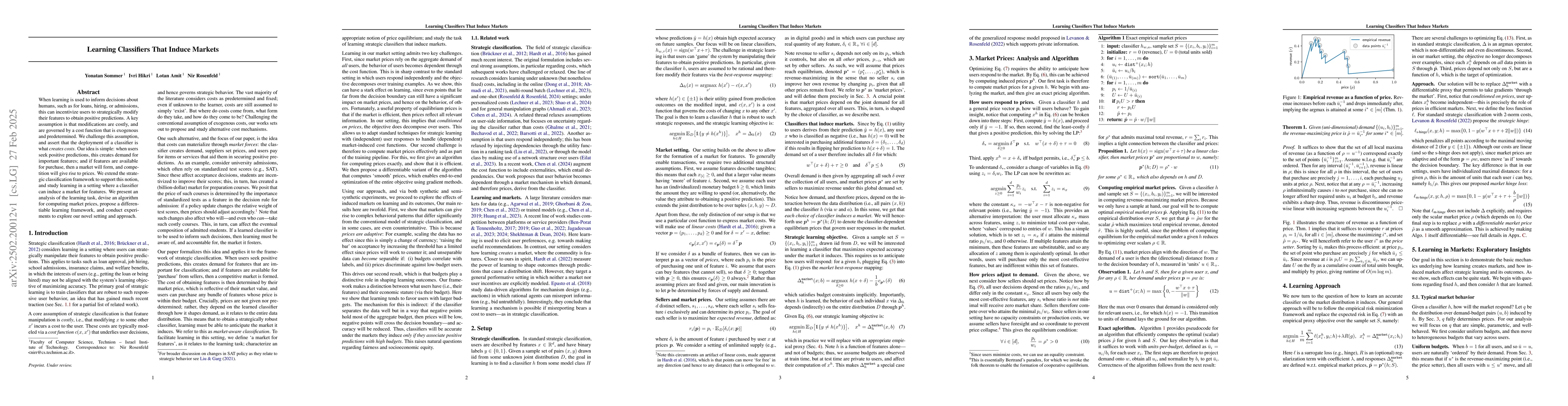 Thumbnail for Learning Classifiers That Induce Markets