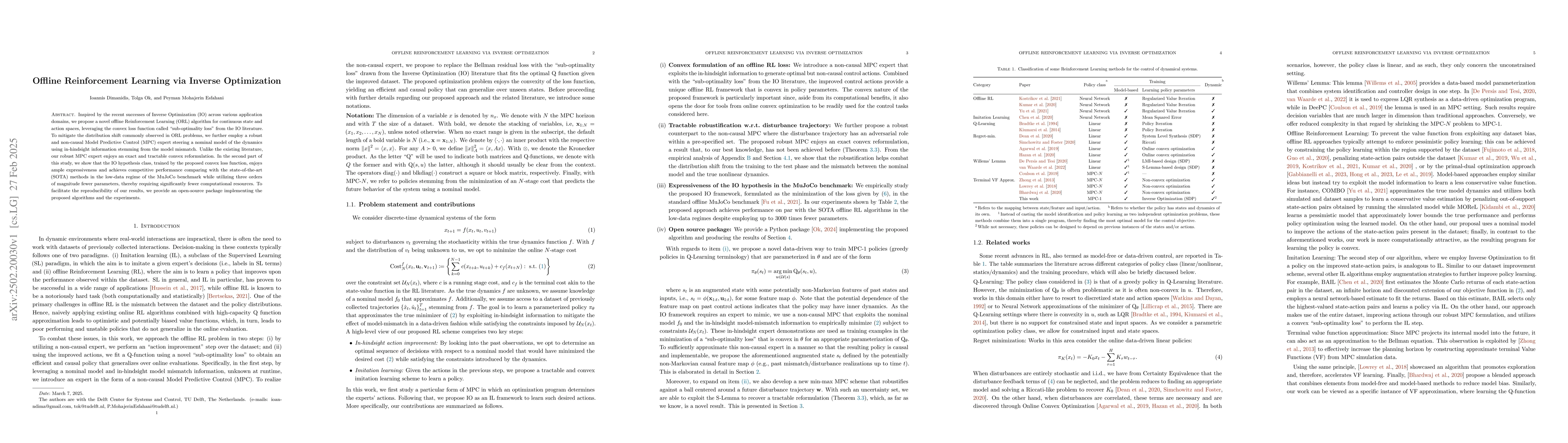 Thumbnail for Offline Reinforcement Learning via Inverse Optimization