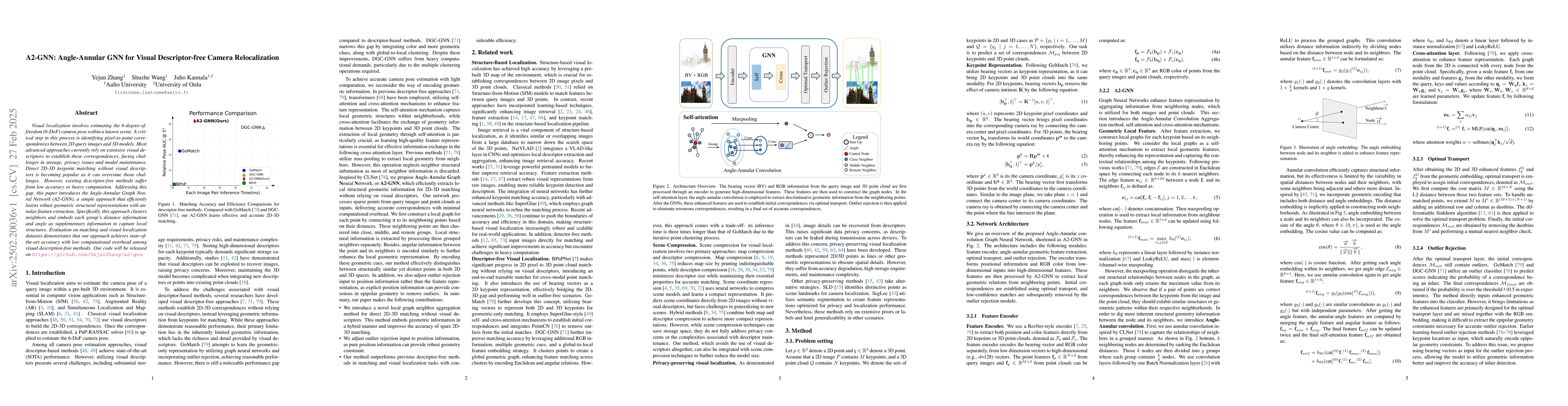 Thumbnail for A2-GNN: Angle-Annular GNN for Visual Descriptor-free Camera
  Relocalization