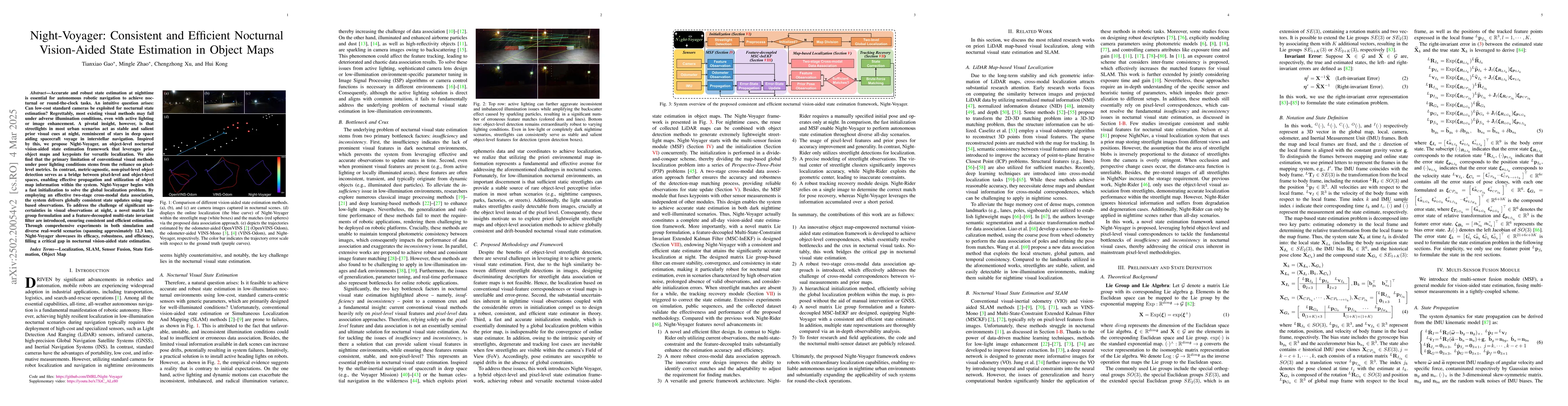 Thumbnail for Night-Voyager: Consistent and Efficient Nocturnal Vision-Aided State
  Estimation in Object Maps