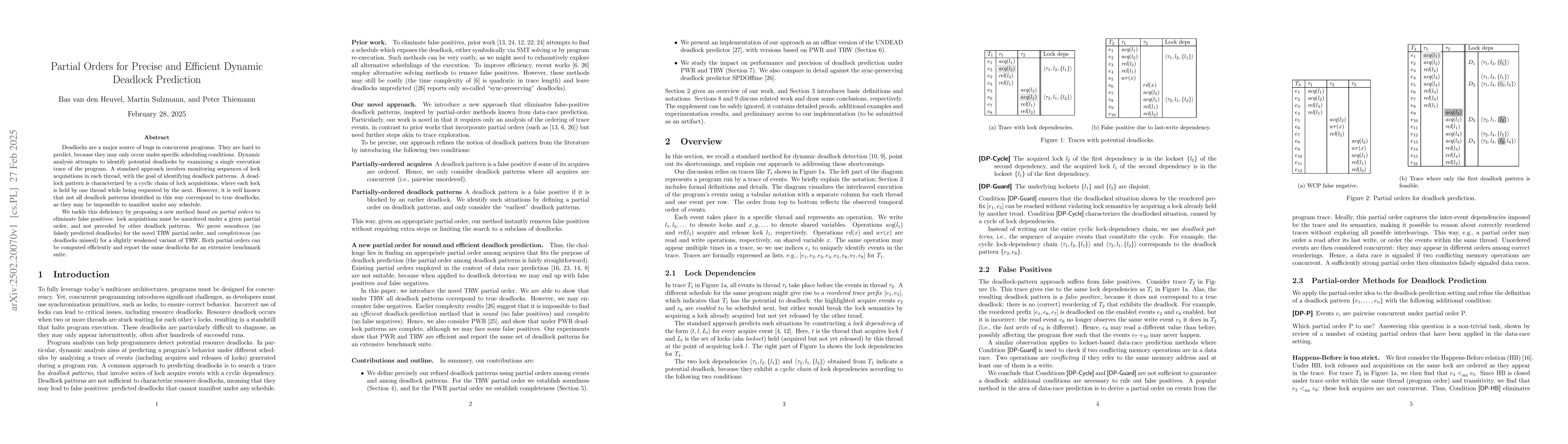 Thumbnail for Partial Orders for Precise and Efficient Dynamic Deadlock Prediction