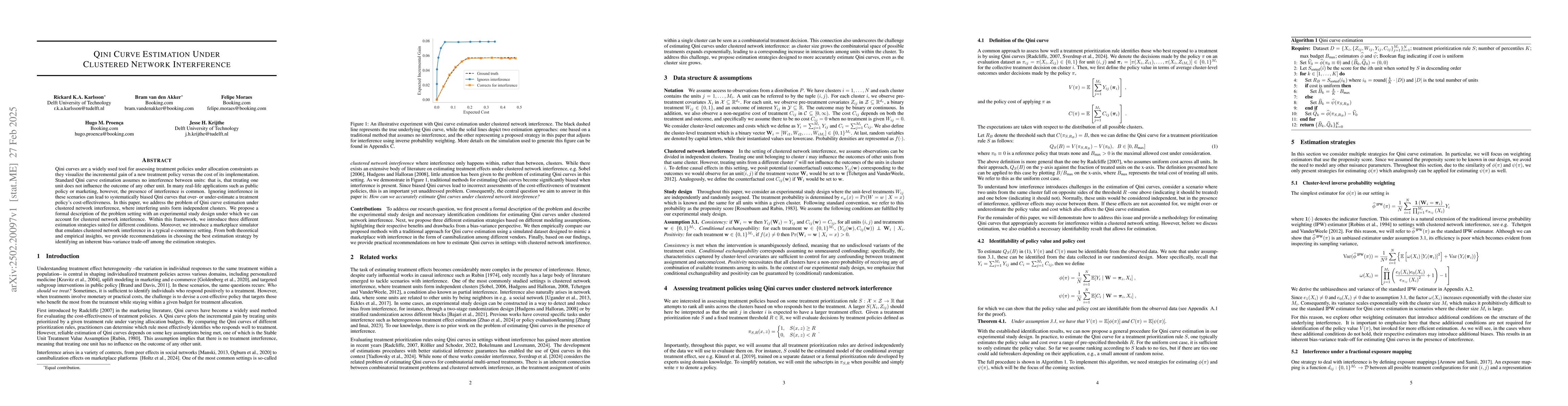 Thumbnail for Qini curve estimation under clustered network interference