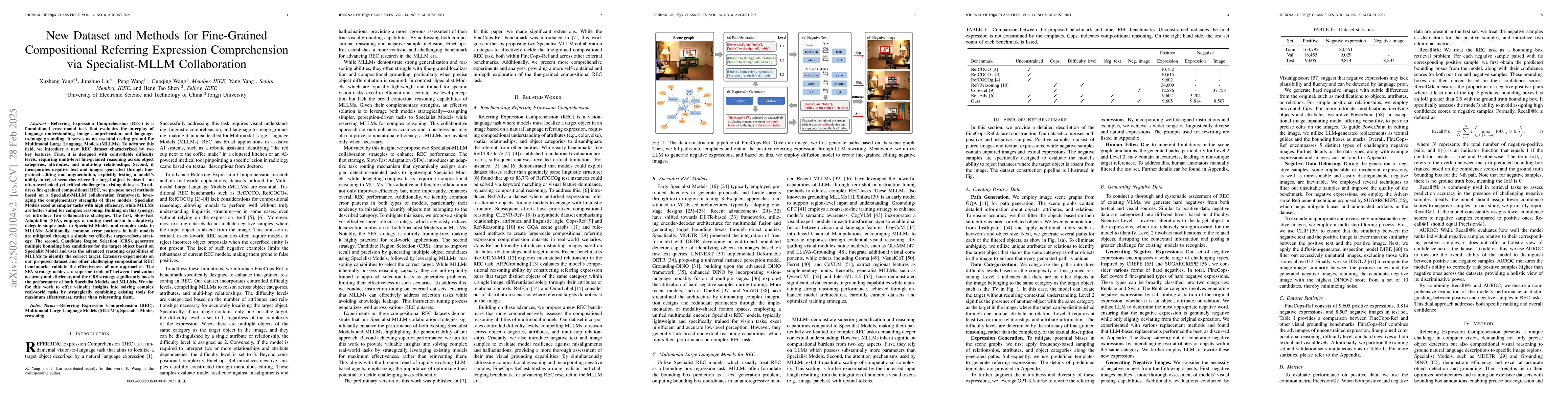 Thumbnail for New Dataset and Methods for Fine-Grained Compositional Referring
  Expression Comprehension via Specialist-MLLM Collaboration