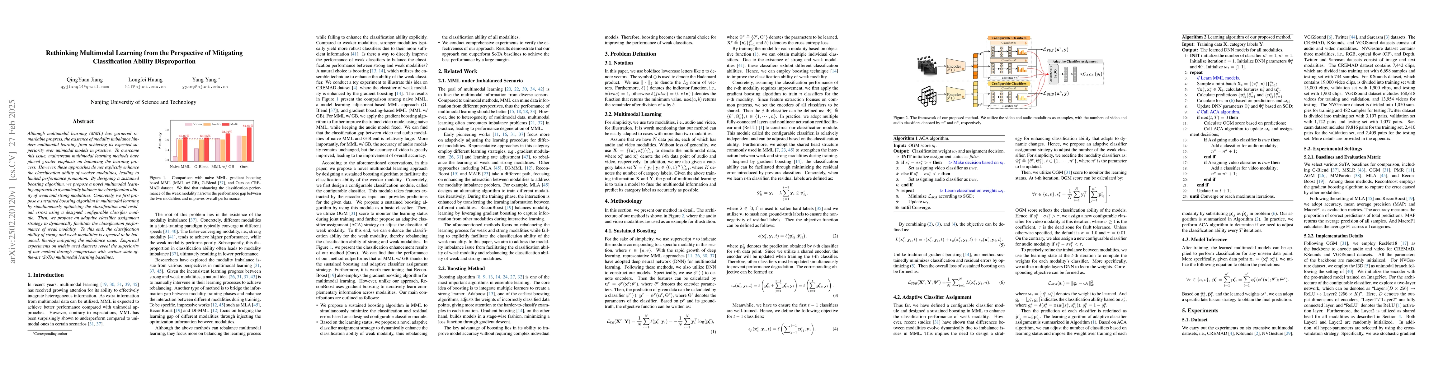 Thumbnail for Rethinking Multimodal Learning from the Perspective of Mitigating
  Classification Ability Disproportion