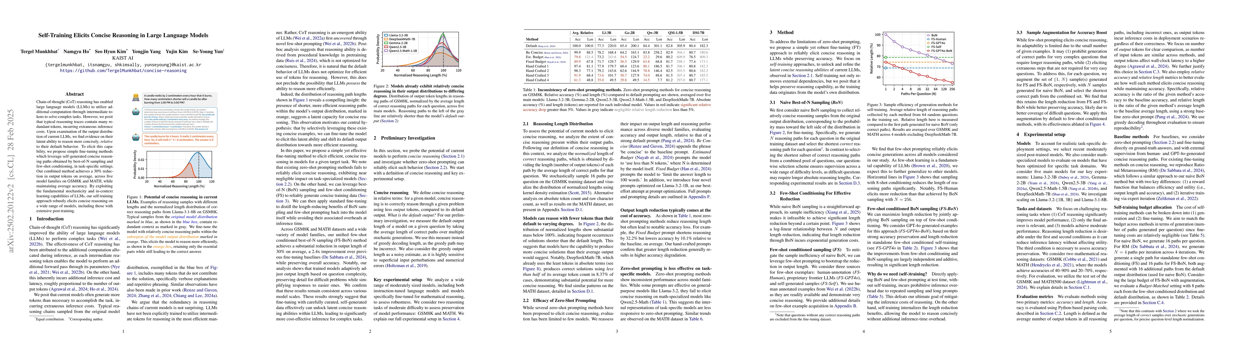 Thumbnail for Self-Training Elicits Concise Reasoning in Large Language Models