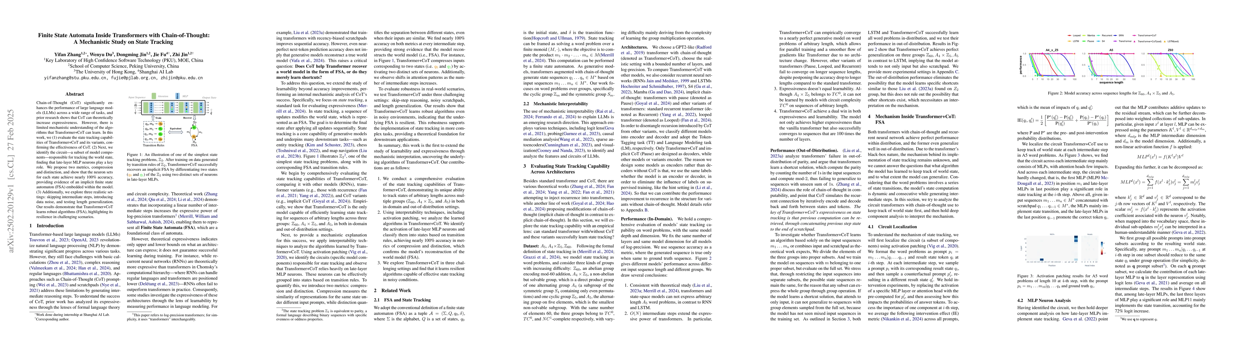 Thumbnail for Finite State Automata Inside Transformers with Chain-of-Thought: A
  Mechanistic Study on State Tracking