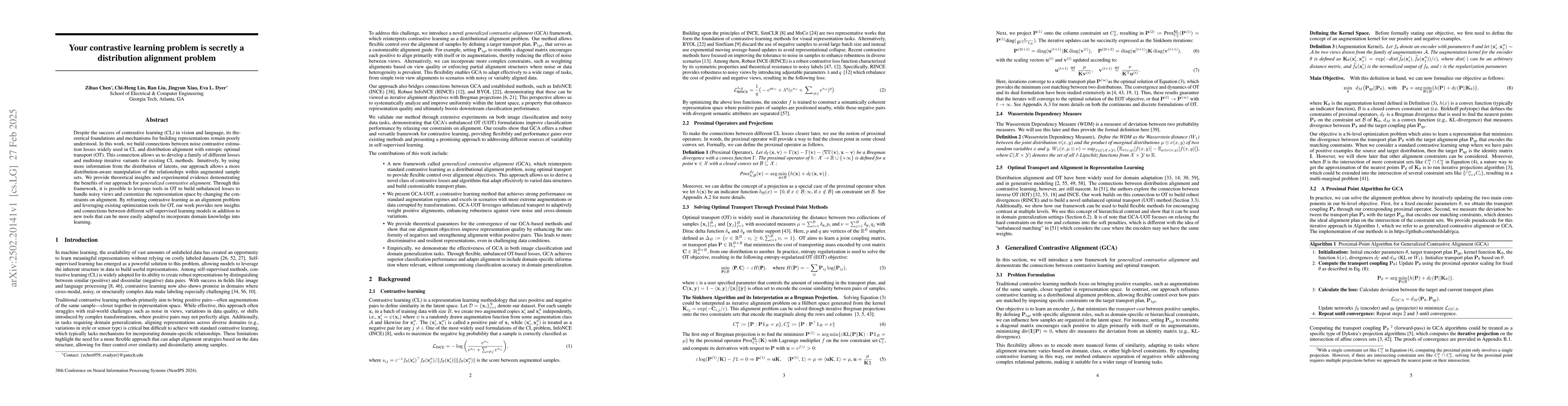 Thumbnail for Your contrastive learning problem is secretly a distribution alignment
  problem