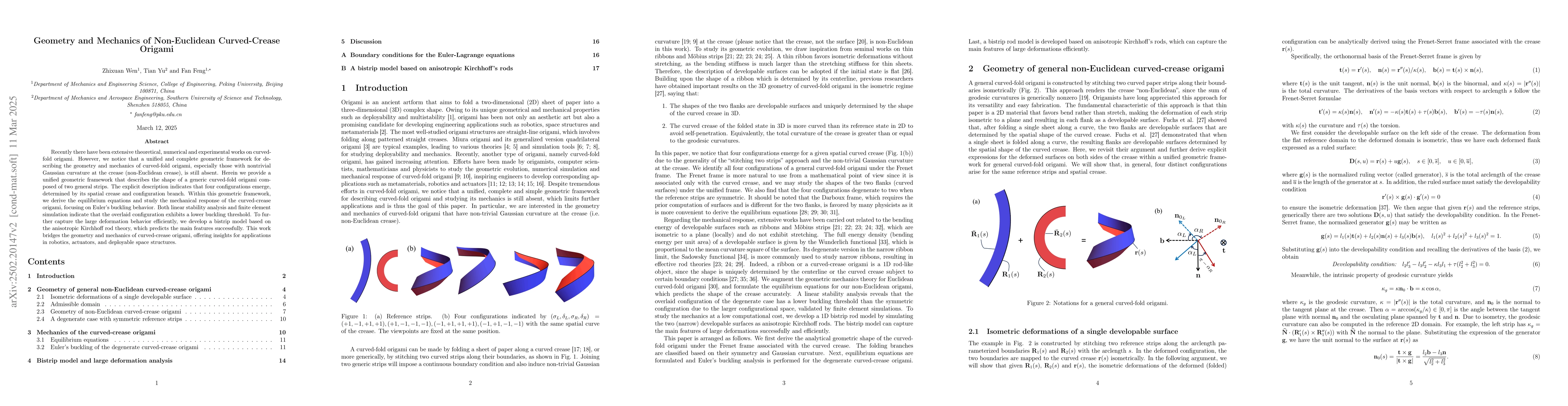 Thumbnail for Geometry and Mechanics of Non-Euclidean Curved-Crease Origami